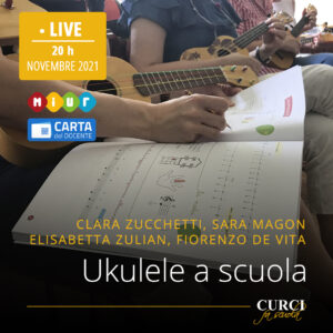 UKULELE A SCUOLA. Didattica musicale con ukulele per la scuola primaria - durata 20 h -Inizio 02/11/2021